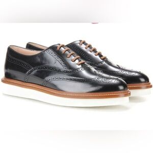 TODS black leather oxford loafers